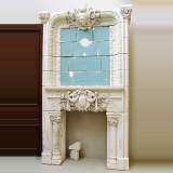 Cheminée et trumeau en pierre de Tuffeau - Réf.0053&nbsp;Largeur&nbsp;170cm&nbsp;Hauteur&nbsp;300cm