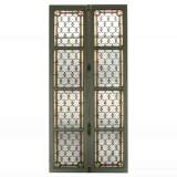 Stained glass window with geometrical design. - Reference 0197&nbsp;Width&nbsp;2' 7'' ½&nbsp;Height&nbsp;6' 9'' ⅞