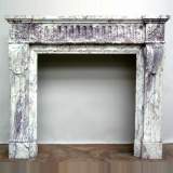Fleur de Pêcher marble fireplace mantel - Reference 0217 Width 4' 1'' ¼ 125cm Height 3