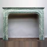 Green fireplace mantel - Reference 0276 Width 4' 8'' ¾ 144cm Height 3' 7'' ¼ 110cm Green fireplace mantel - Reference 0276 Width 4' 8'' ¾ 144cm Height 3' 7'' ¼ 110cm