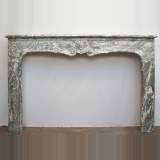 18th Century fireplace mantel in Ardennes grey marble - Reference 0299&nbsp;Width&nbsp;6' 7'' ⅛&nbsp;&nbsp;&nbsp;201cm&nbsp;Height&nbsp;4' 3'' ⅛&nbsp;&nbsp;&nbsp;130cm