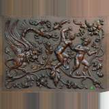 Sculpted oak panels - Reference 0348 Width 4' 2'' ⅜ 128cm Height 3' 1'' 94cm Sculpted oak panels - Reference 0348 Width 4' 2'' ⅜ 128cm Height 3' 1'' 94cm