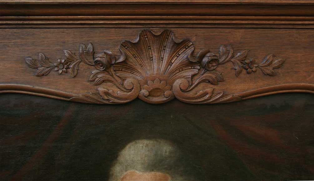 Oak fireplace with portrait of a gentleman-6