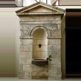 Large mural fontain in stone. - Reference 0751&nbsp;Height&nbsp;12' 11'' ½&nbsp;&nbsp;&nbsp;395cm