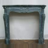 Cheminée en marbre gris.19ème siècle