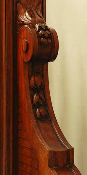 Mahogany newel post and staircase late 19th century.-5