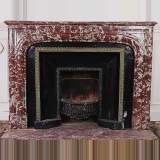 Red 'Rouge de Caune' marble fireplace mantle - Reference 0871 Width 4' 9'' ⅞ 147cm Height 3' 5'' ⅜ 105cm Red 'Rouge de Caune' marble fireplace mantle - Reference 0871 Width 4' 9'' ⅞ 147cm Height 3' 5'' ⅜ 105cm