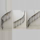 Three stairway railings - Reference 0900 Height 7' 1'' ⅞ Three stairway railings - Reference 0900 Height 7' 1'' ⅞