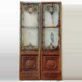 Double cast iron door. - Reference 0924&nbsp;Width&nbsp;3' 10'' &nbsp;Height&nbsp;7' 2'' ⅝