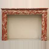Red Languedoc marble Bolection fireplace surround - Reference 1011 Width 5' 1'' 155cm Height 3' 6'' ⅞ 109cm Red Languedoc marble Bolection fireplace surround - Reference 1011 Width 5' 1'' 155cm Height 3' 6'' ⅞ 109cm