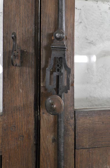 Important pair of doors in oak with flaps-6