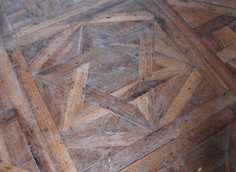 Paneled room and rare parquet flooring from the 18th century-20