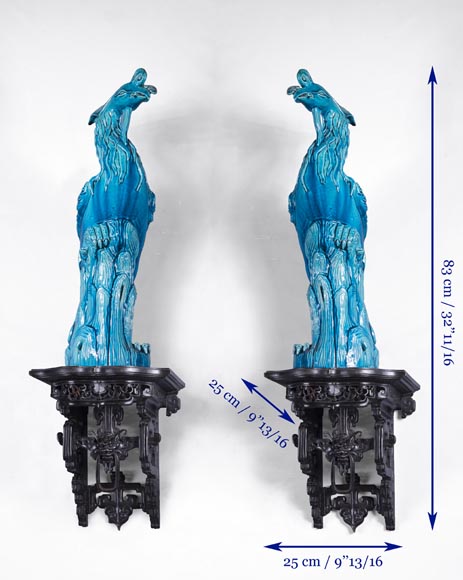 Eugène-Frédéric PIAT (1827-1903) - Pair of Japanese wall brackets, a similar model of which belonged to Sarah Bernhardt-8