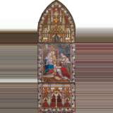 The visit of the Magi stained glass window - Reference 1057 Width 3' 5'' 104cm Height 9' 8'' ⅛ 295cm The visit of the Magi stained glass window - Reference 1057 Width 3' 5'' 104cm Height 9' 8'' ⅛ 295cm