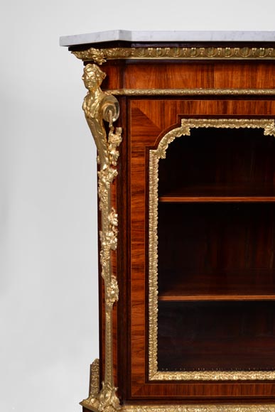 MONBRO (att. to) Pair of cabinets with  espagnolettes in gilt bronze-2