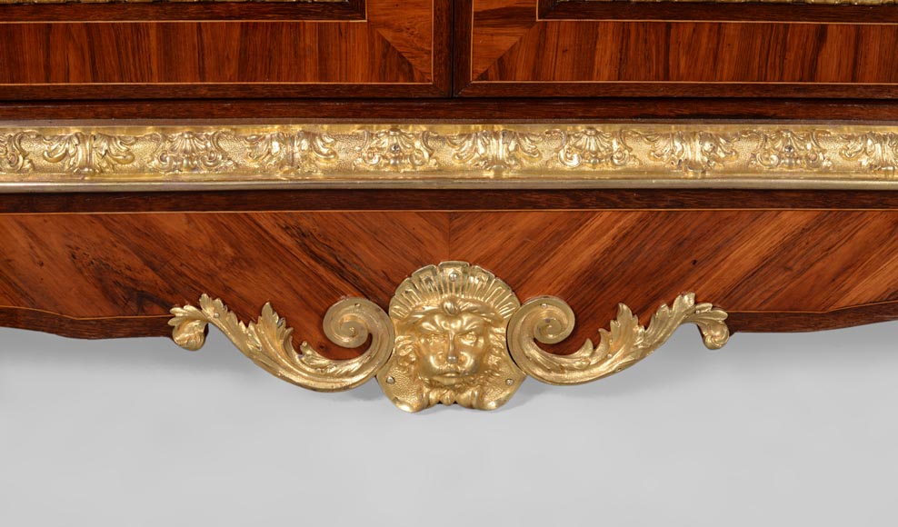 MONBRO (att. to) Pair of cabinets with  espagnolettes in gilt bronze-7