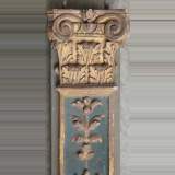 Pair of Italian door surrounds in gilded wood and polychrome. - Reference 1065&nbsp;Width&nbsp;6' 4'' ¾&nbsp;&nbsp;&nbsp;195cm&nbsp;Height&nbsp;9' 8'' ⅞&nbsp;&nbsp;&nbsp;297cm