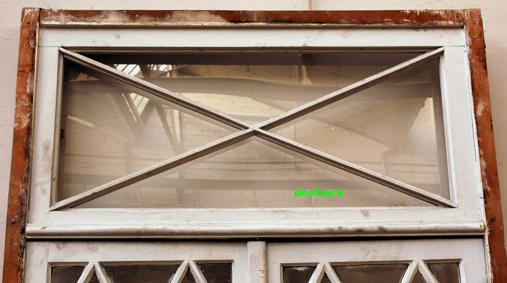 Restoration style wooden and glass double window -8