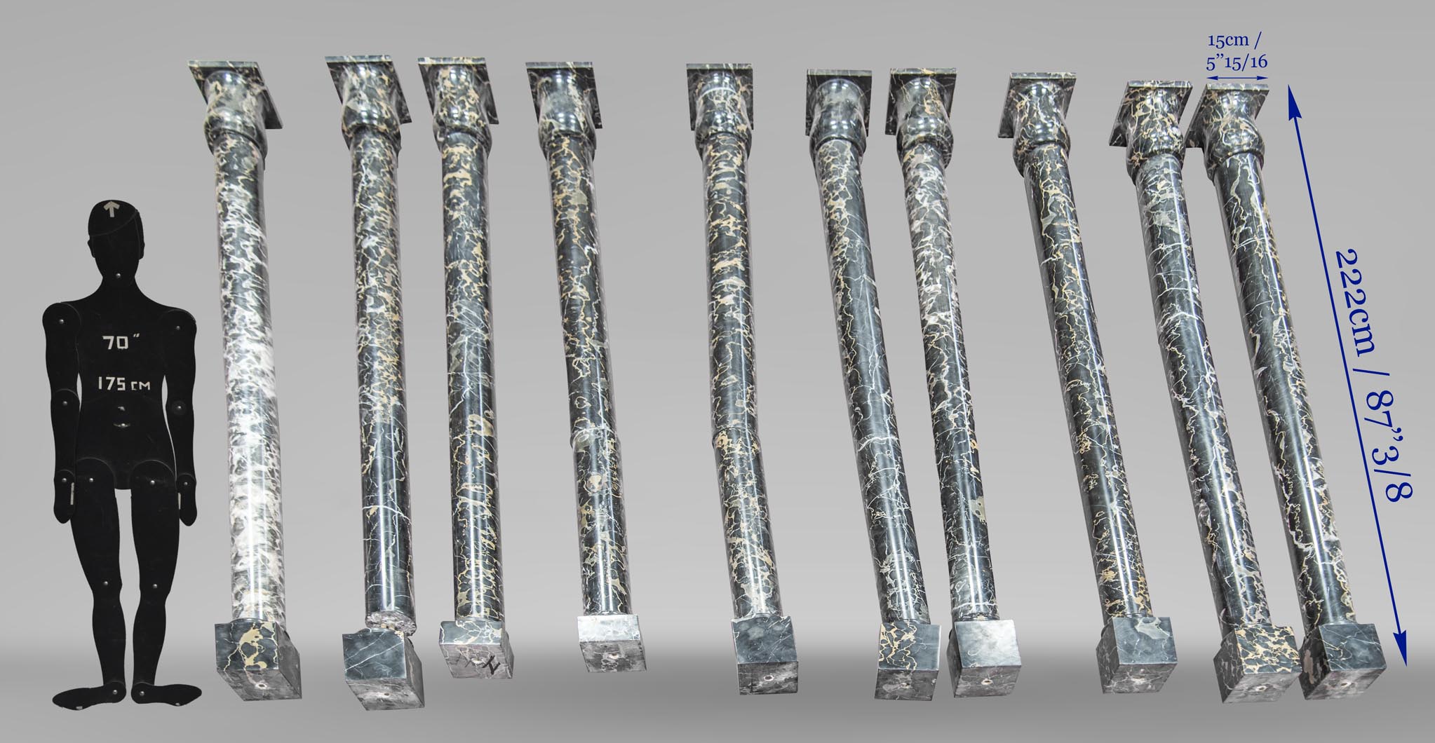 Set of columns made out of Portor marble-4
