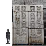 Set of ethnic style monumental decorative elements in plaster, 20th century