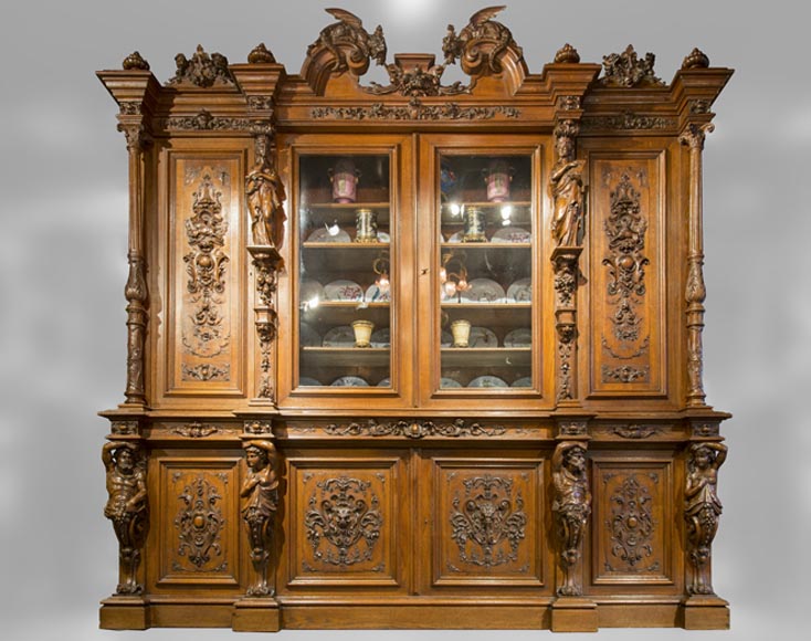 Richly carved Neo-Renaissance style buffet-0