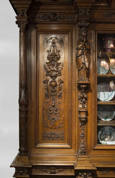 Richly carved Neo-Renaissance style buffet-4