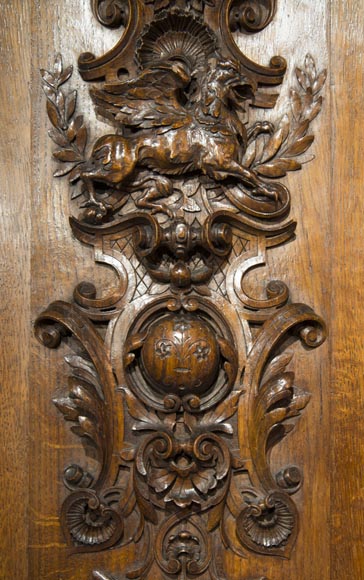 Richly carved Neo-Renaissance style buffet-5