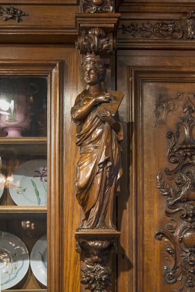 Richly carved Neo-Renaissance style buffet-9