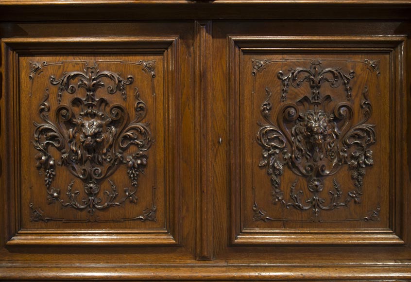 Richly carved Neo-Renaissance style buffet-14