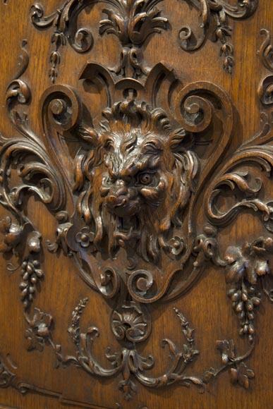 Richly carved Neo-Renaissance style buffet-16