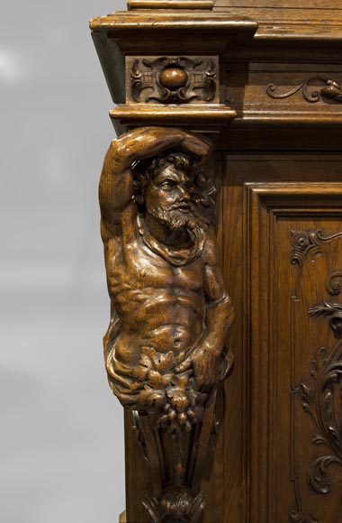 Richly carved Neo-Renaissance style buffet-18