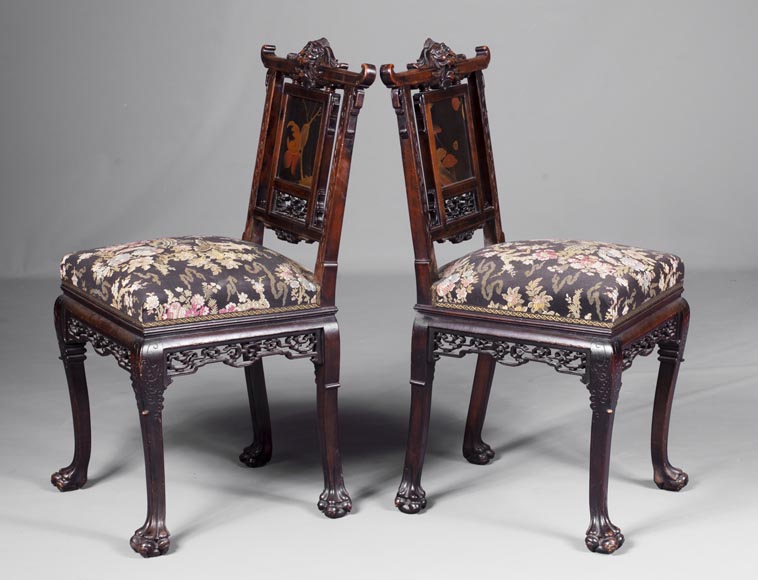 Pair of chairs inspired by the Far East-1