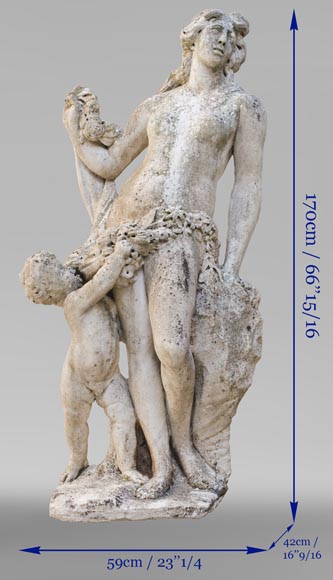 Venus and Cupid, 17th century Dutch sculpture, in Carrara marble-13