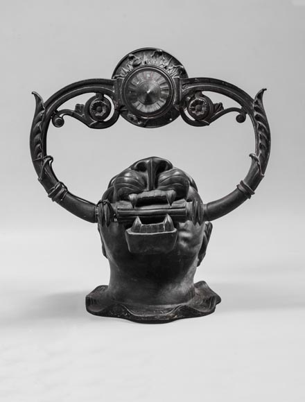 Suite of four Napoleon III period sconces with bronze panther head-2