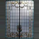 Verrière à décor floral - Réf.1120&nbsp;Largeur&nbsp;130cm&nbsp;Hauteur&nbsp;175cm