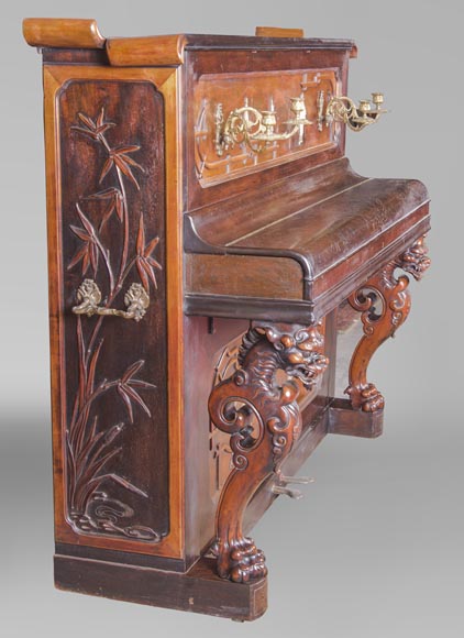 Perret et Vibert (attr. to) - Japanese style piano with an Oriental dragon-2