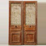 Oak and cast iron door from the 19th century - Reference 1133&nbsp;Width&nbsp;4' 7'' ⅛&nbsp;Height&nbsp;7' 2'' ¼