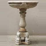Carrara marble baptismal font used as a garden planter  - Reference 1134&nbsp;Height&nbsp;3' 6'' ⅛&nbsp;&nbsp;&nbsp;107cm