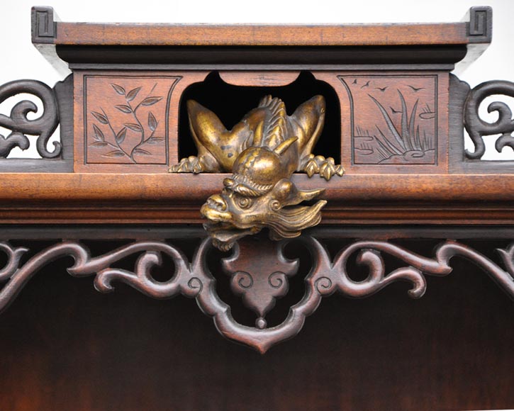Gabriel VIARDOT (attributed to) - Japanese style cupboard with dragon-3
