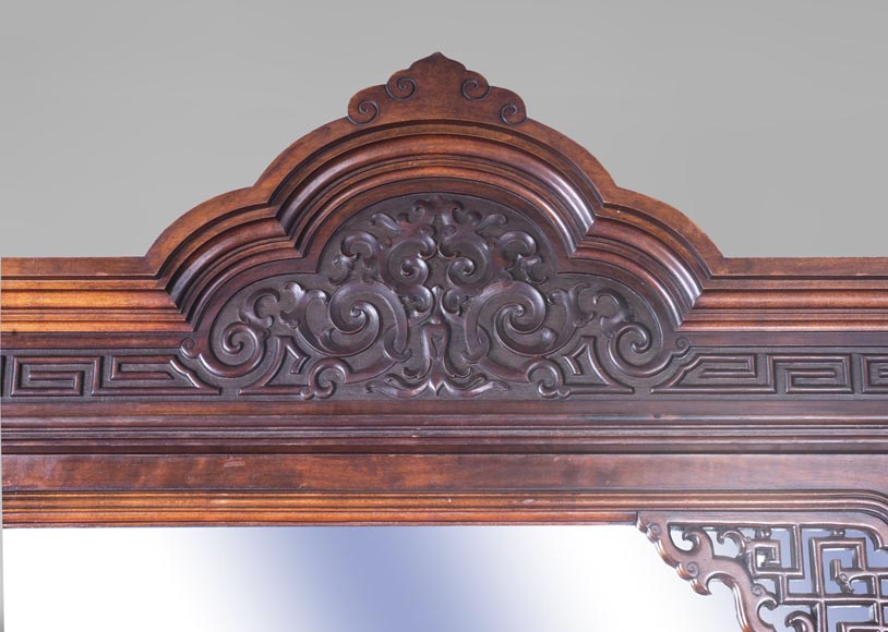 Gabriel VIARDOT (attributed to) - Asymmetrical cabinet with rich engraved and sculpted decoration of extreme oriental inspiration-2