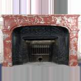 Incarnate red Turquin marble Louis XIV fireplace mantel - Reference 1140 Width 6' 6'' 198cm Height 4' 3'' ⅝ 131cm Incarnate red Turquin marble Louis XIV fireplace mantel - Reference 1140 Width 6' 6'' 198cm Height 4' 3'' ⅝ 131cm