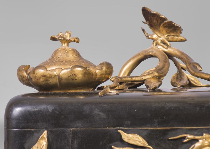 Frédéric-Eugène PIAT (1827-1903) (attributed to) - Inkwell with butterfly-7