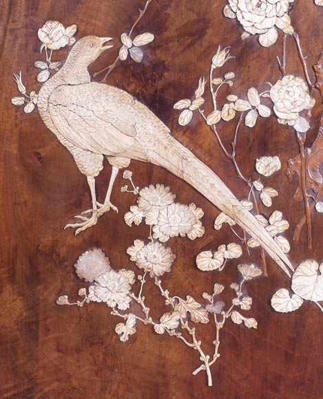 Gabriel VIARDOT (1830-1906) (attributed to) - A major Japanese wardrobe with large marquetry panels-7
