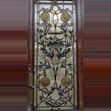 Wrought iron entrance door with the symbol of  "Lloyds" - Reference 1146&nbsp;Width&nbsp;5' 4'' ⅝&nbsp;Height&nbsp;9' 8'' ⅞
