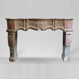 Stone Louis XIV period mantel  - Reference 1150&nbsp;Width&nbsp;5' 3'' ¾&nbsp;Height&nbsp;3' 7'' ¼