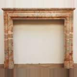 Louis XIV style mantel in pink from the West - Reference 1153 Width 4' '' ⅞ 124cm Height 3' 5'' ¾ 106cm Louis XIV style mantel in pink from the West - Reference 1153 Width 4' '' ⅞ 124cm Height 3' 5'' ¾ 106cm