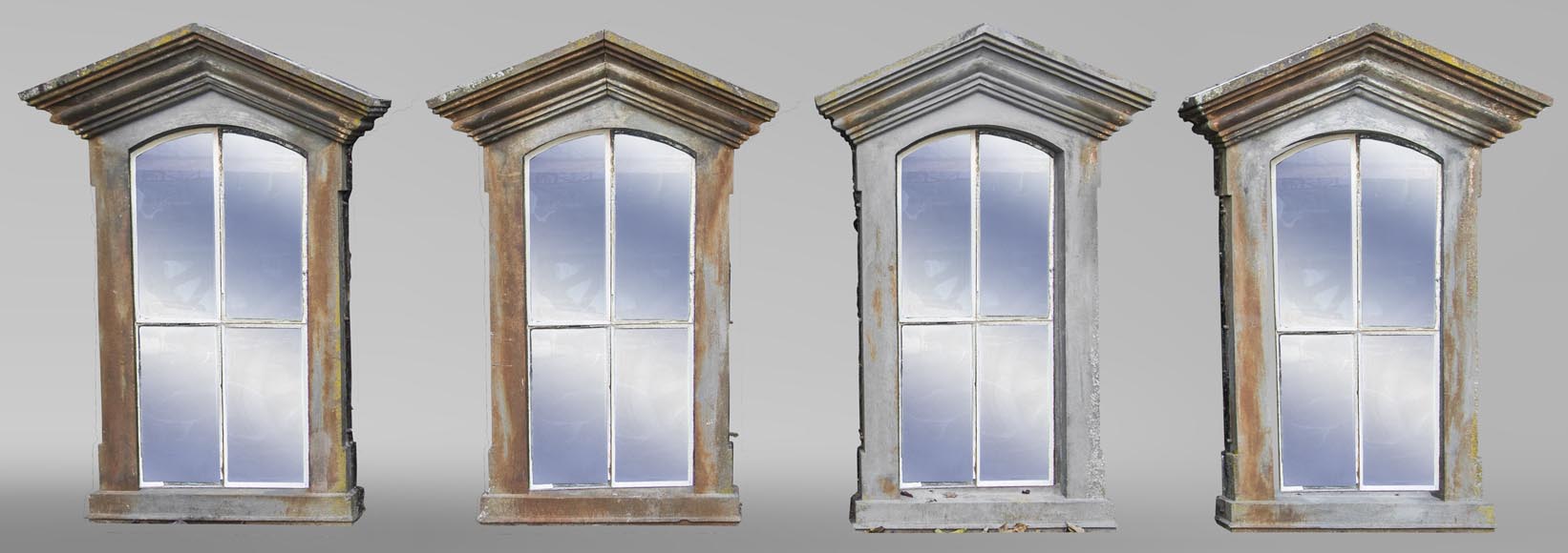 Set of four cast iron window frames-0