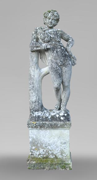 Hercule child, stone garden statue-0