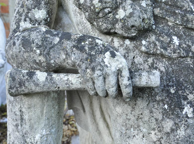 Hercule child, stone garden statue-4