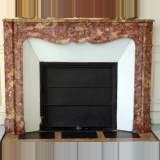 Pompadour mantel in violet Brocatelle marble from Jura - Reference 1167 Width 4' 3'' ⅝ 131cm Height 3' 3'' 99cm Pompadour mantel in violet Brocatelle marble from Jura - Reference 1167 Width 4' 3'' ⅝ 131cm Height 3' 3'' 99cm